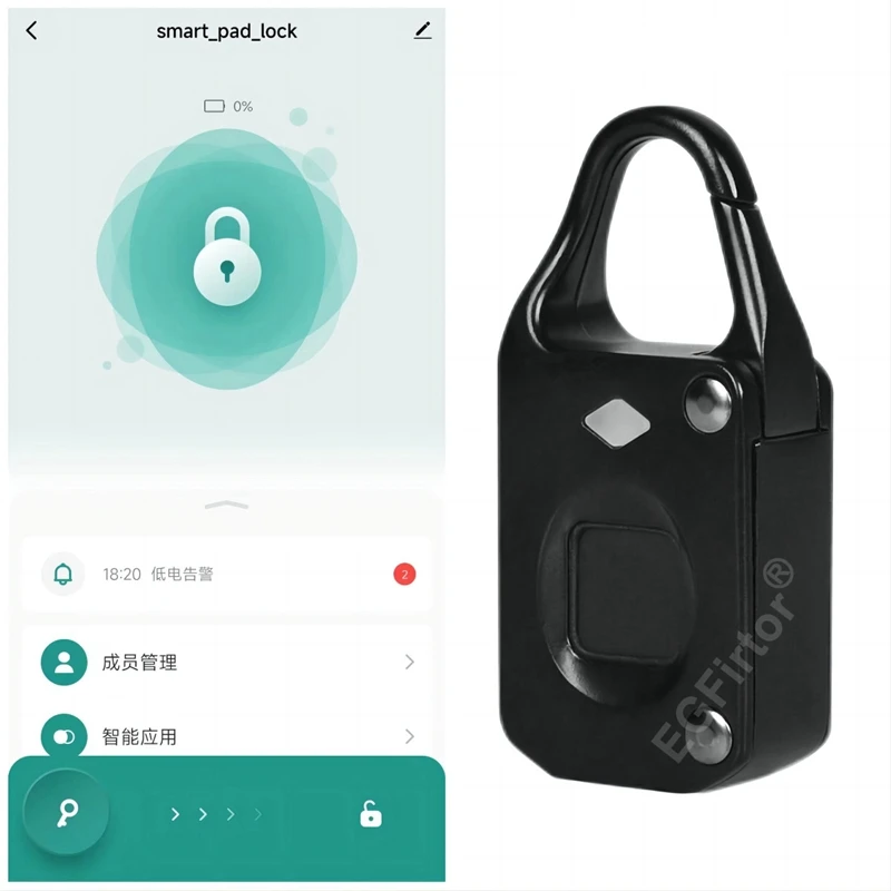 Laptop Backpack Anti Theft - Tuya Bluetooth ミニ指紋スマート南京錠キーレス盗難防止荷物ケースロックジムバックパック用バッテリー南京錠