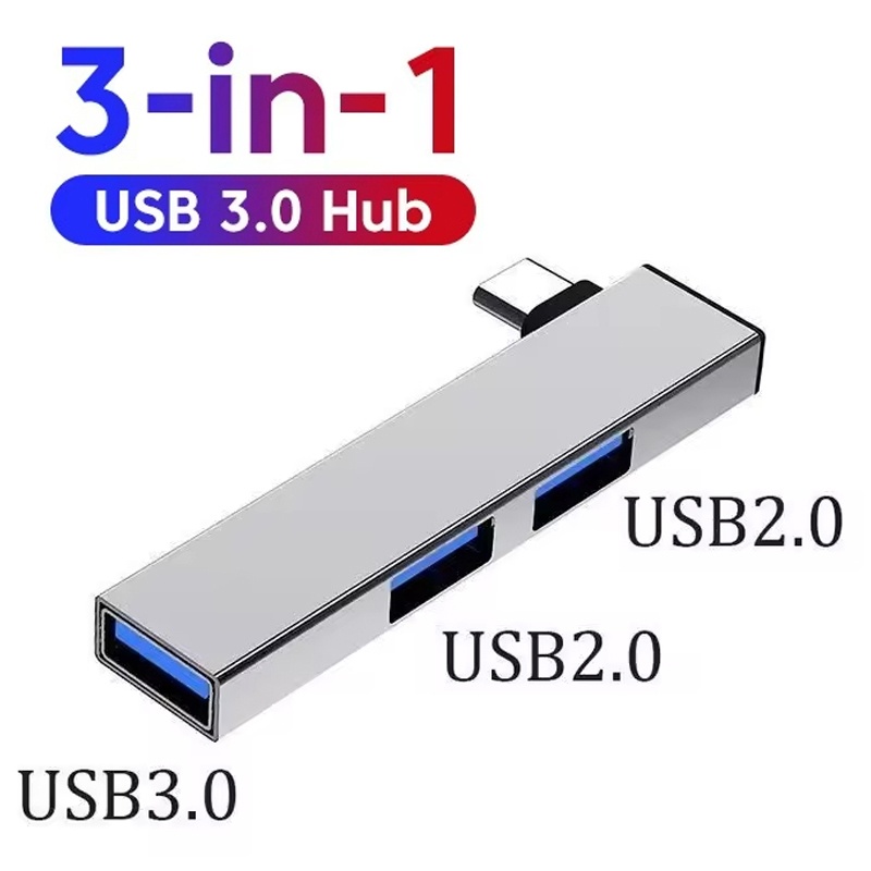 Laptop Accessories And Gadgets - 3in1 USB 3.0ハブ 3ポート マルチタイプCスプリッター タイプCハブアダプター