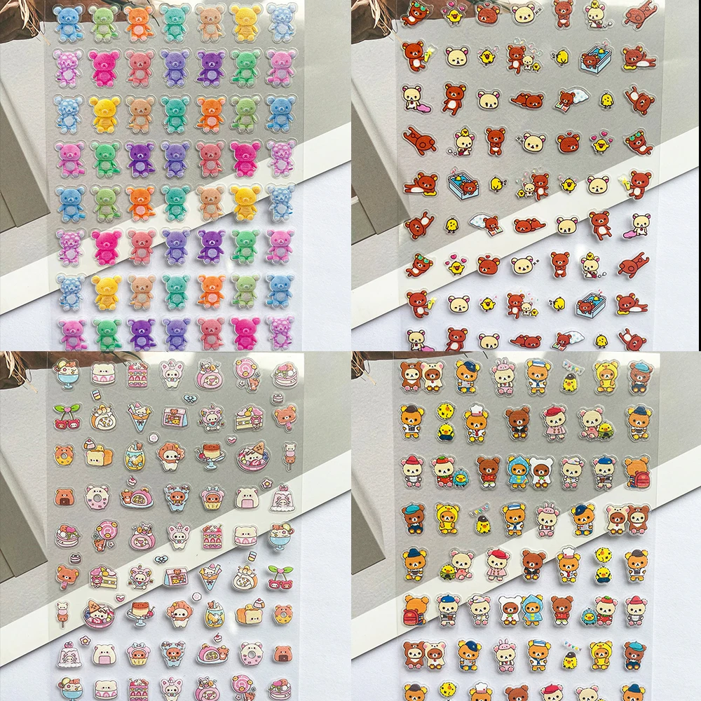 Good Laptop Accessories - Pvc スーパーミニピンクリラックマポスター商品ステッカーネイルアートクマ飾る電話ケースラップトップキーボードボタンかわいいステッカーギフト