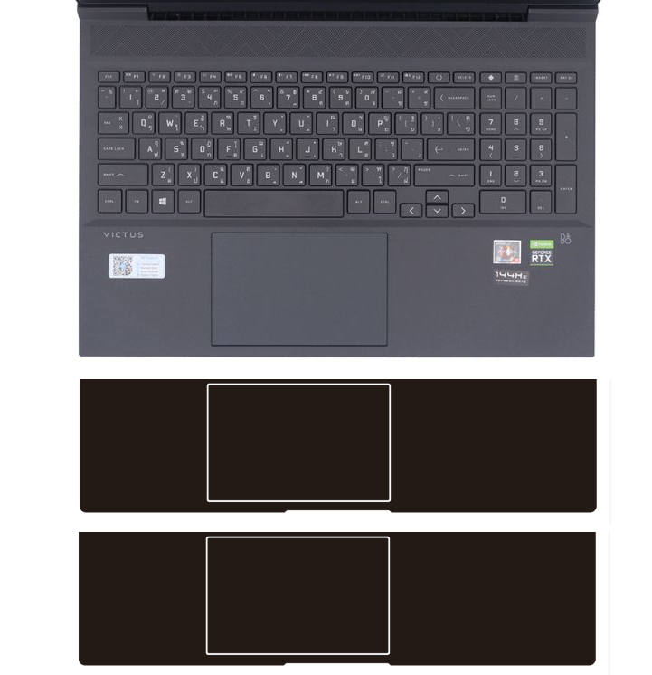 Victus Laptop Accessories - 2 個ビニールパームレストラップトッププロテクタースキンカバー HP Victus 15 15-fa1062nf