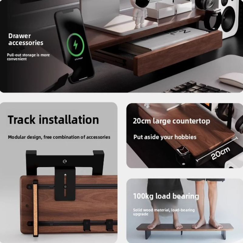 Laptop Ergonomic Accessories - Z3 Pro アクセサリーモニター メタル収納ボックス モジュラーコンピューターデスクパーティショントレイ 人間工学に基づいたデスクトップオーガナイザー