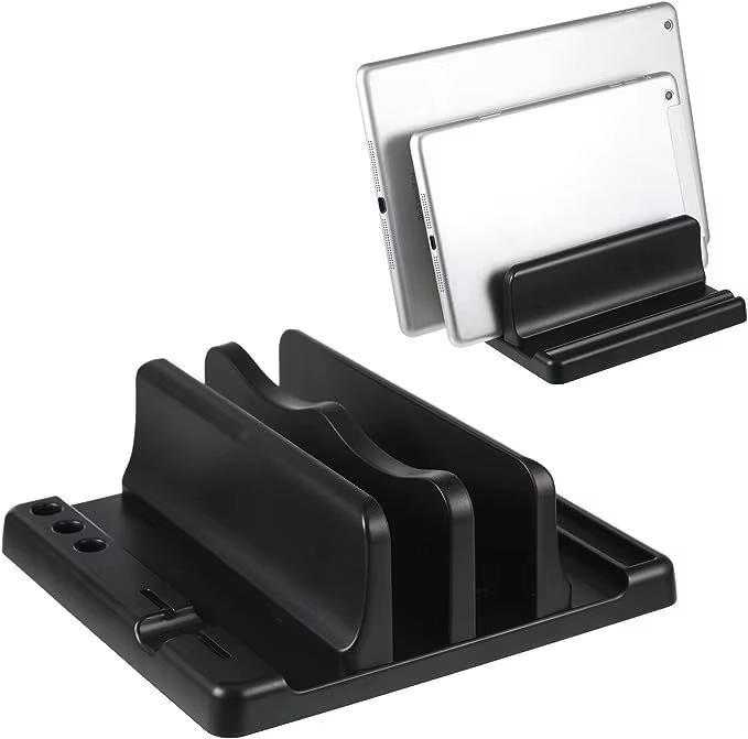 Laptop Ergonomic Accessories - オフィス ABS ラップトップスタンド 垂直に置くとデスクスペースを節約 コンピューターアクセサリーを簡単に置くことができます 幅を伸ばすことができ、オフィスデスクに収納できます