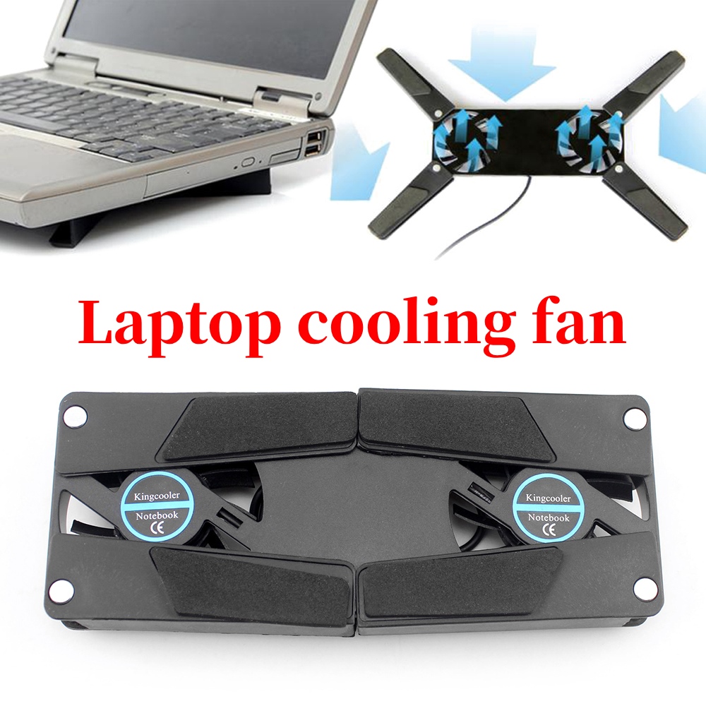 Laptop Accessories Cooling Pad - 折りたたみ式冷却パッド ノートパソコンクーラー ダブルファン搭載 ノートPCスタンド USB電源 7～15インチノートパソコン