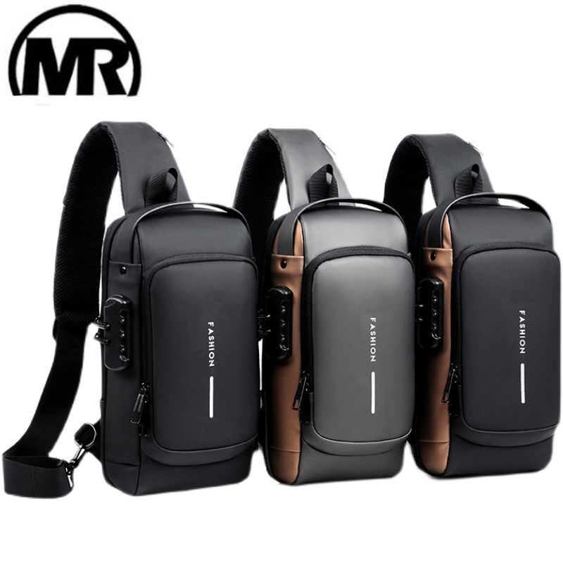 Laptop Backpack Anti Theft - 男性用盗難防止パスワードロック付きバイクバッグ,メンズチェストバッグ,カジュアルスポーツ,小さなバックパック,ショルダーストラップ付きショルダーバッグ,トレンディ