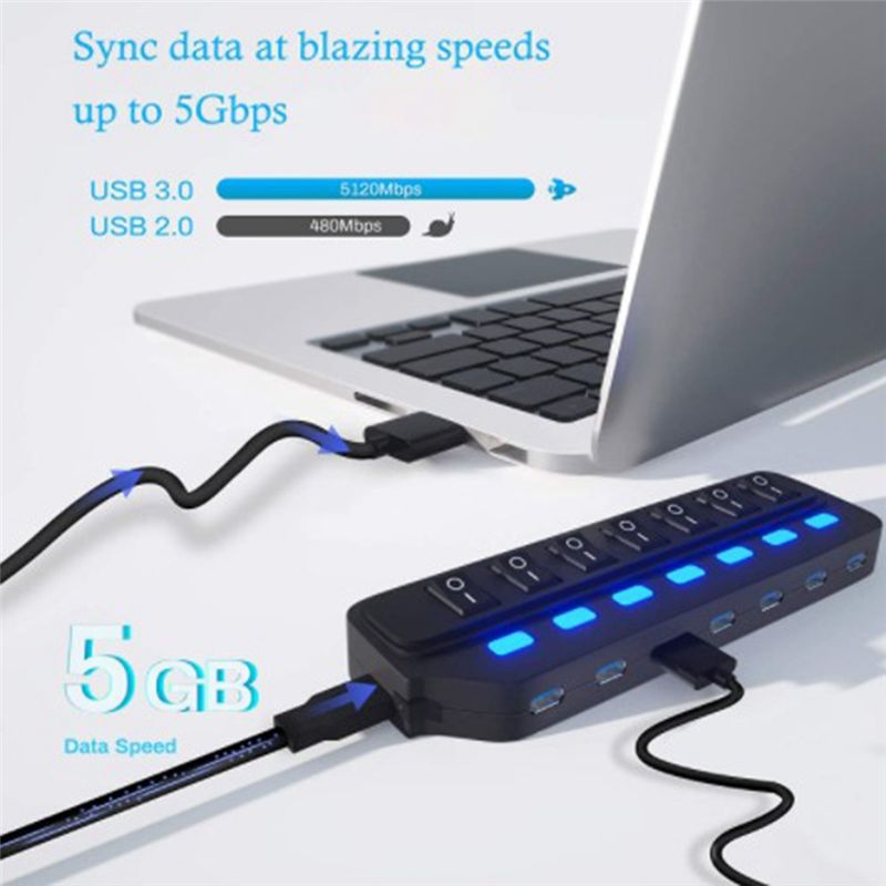 Laptop Accessories Hub - A64I USB ハブ 2.0 USB スプリッター