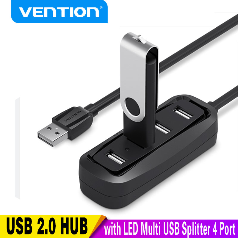 Laptop Accessories Hub - Lenovo, Xiaomi, Macbook Pro,air,コンピューターアクセサリー,ラップトップ,4ポート用のLED付きUSB 2.0ハブ