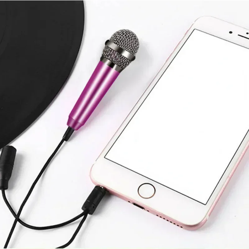 Laptop Accessories And Gadgets - ミニポータブル 3.5mm ステレオスタジオマイク KTV カラオケミニマイク スマートフォン、ラップトップ、PC、デスクトップ用