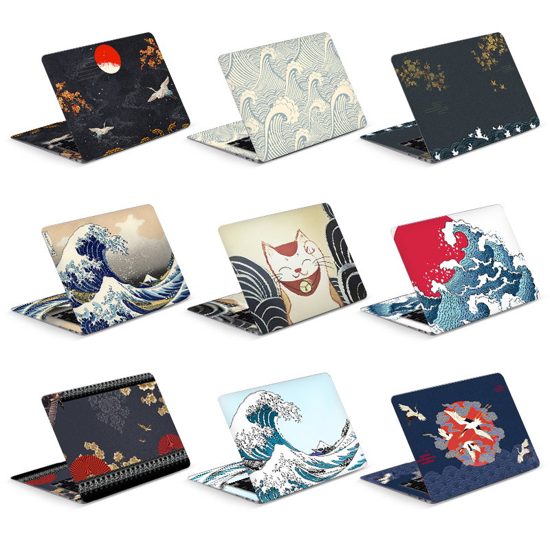 Victus Laptop Accessories - ユニバーサルシーウェーブラップトップカバーステッカースキンノートブックステッカー 2 個デカール 12 