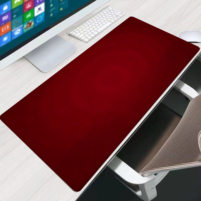 Good Laptop Accessories - 赤いマウスパッドオフィス拡張デスクマット 90 × 40 センチメートルゴム製ゲームアクセサリーエッジホワイトファッションピンクマウスパッドラップトップキーボードマット