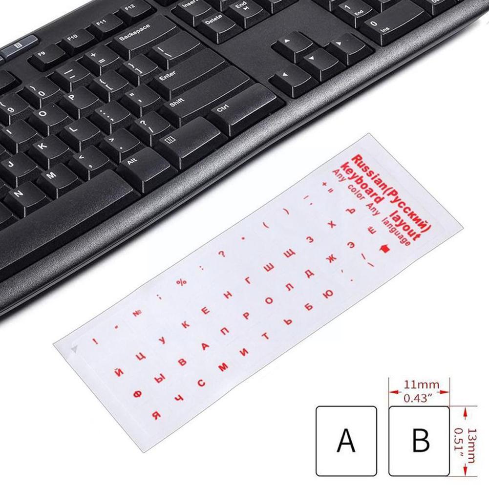ステッカー付きの透明なロシア語のステッカー,1ピース,レタリ - Laptop Accessories Keyboard Cover のレビューと価格