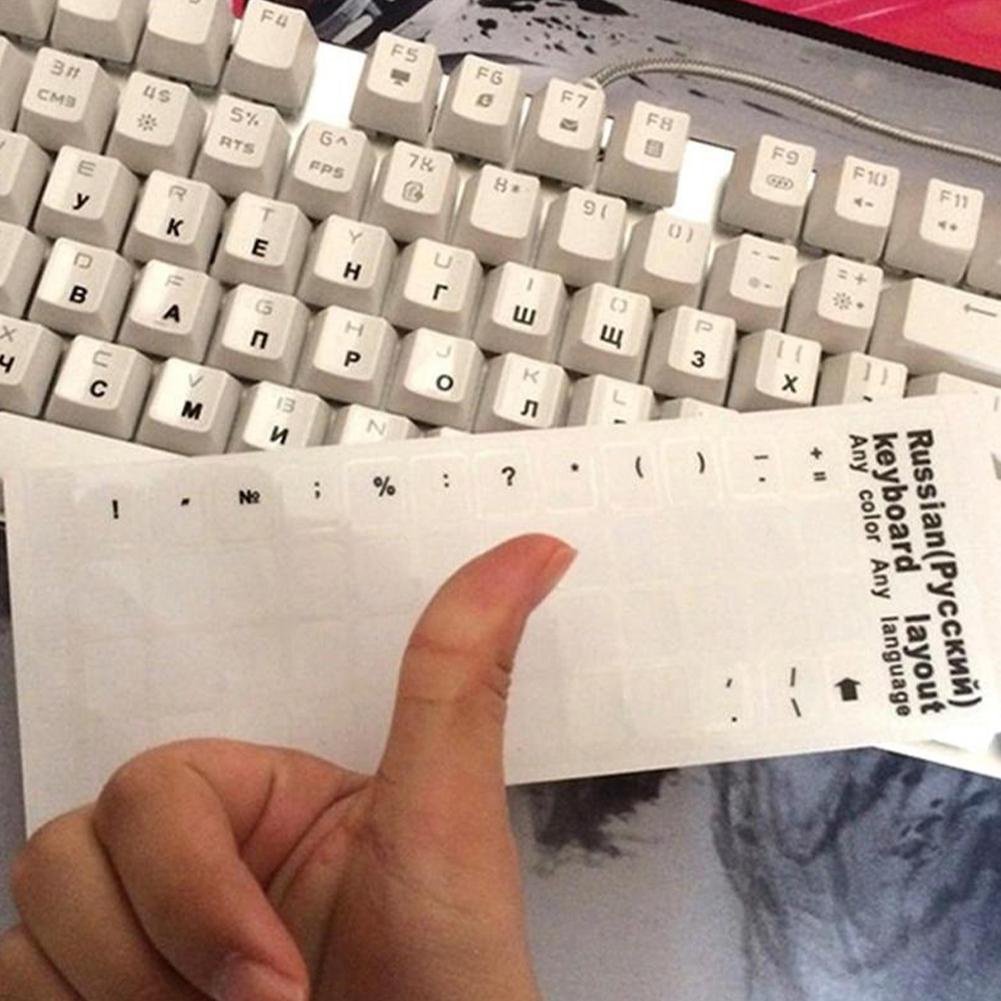 ステッカー付きの透明なロシア語のステッカー,1ピース,レタリ - Laptop Accessories Keyboard Cover のレビューと価格