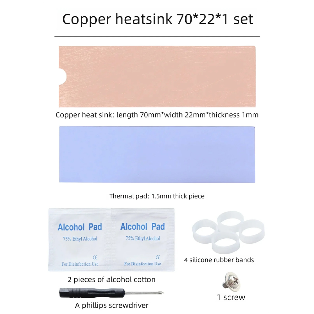 M.2 SSD ヒートシンク NVMe NGFF 用 純銅ヒ - Laptop Accessories Cooling Pad のレビューと価格