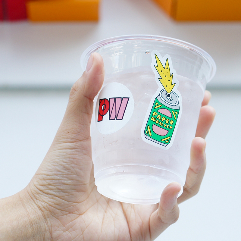 カスタムステッカー防水独自のロゴ名ラベル PVC ビニールダ - Laptop Accessories Name のレビューと価格