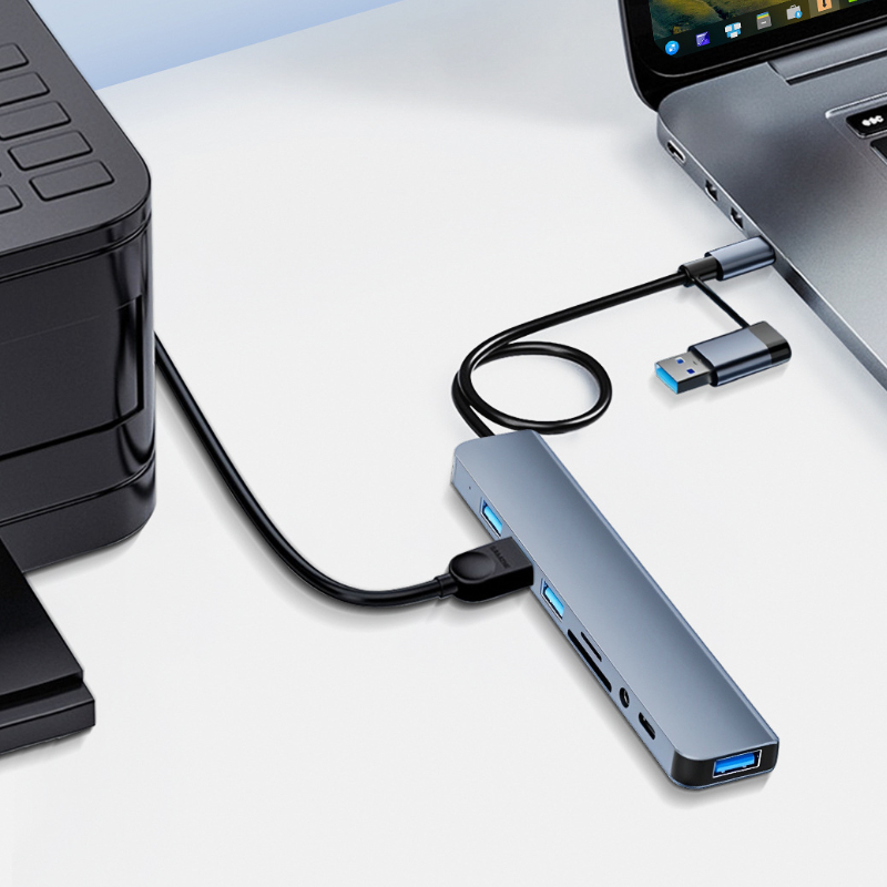 8in2ポートUSB CスプリッターUSBハブ タイプCエク - Laptop Accessories Hub のレビューと価格