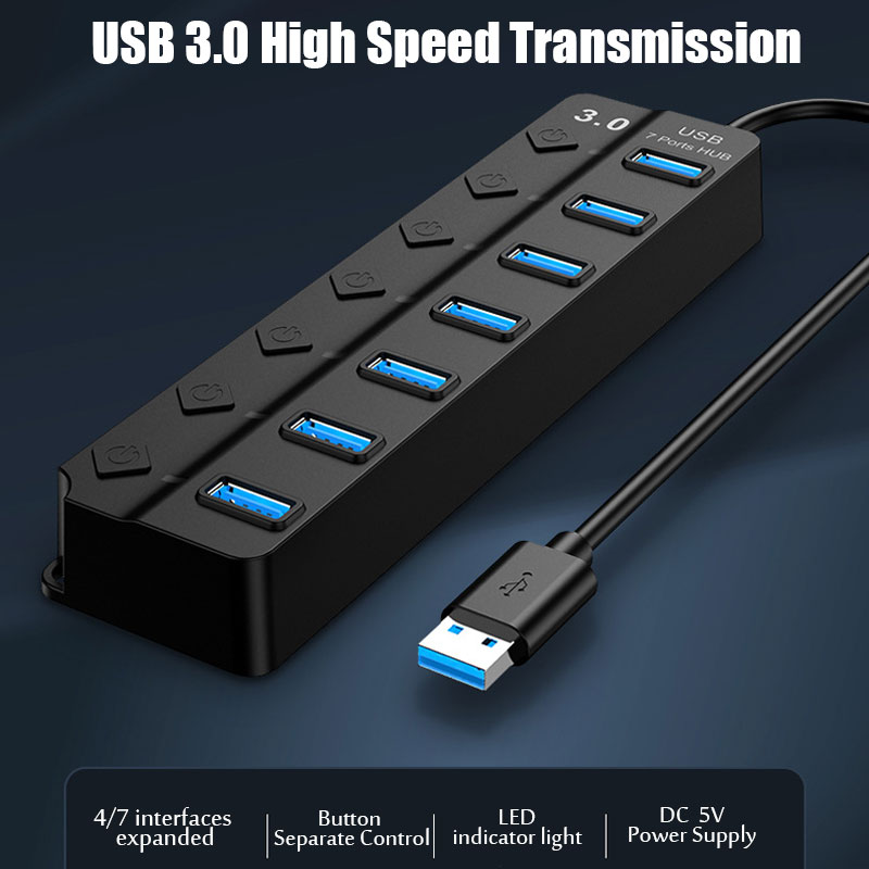 7in1 USB 3.0ハブ マルチUSBスプリッターハブ  - Laptop Accessories Hub のレビューと価格