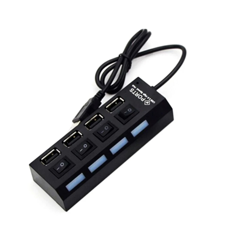 4ポートUSB 2.0ハブ拡張スプリッター、独立したLEDス - Laptop Accessories Hub のレビューと価格