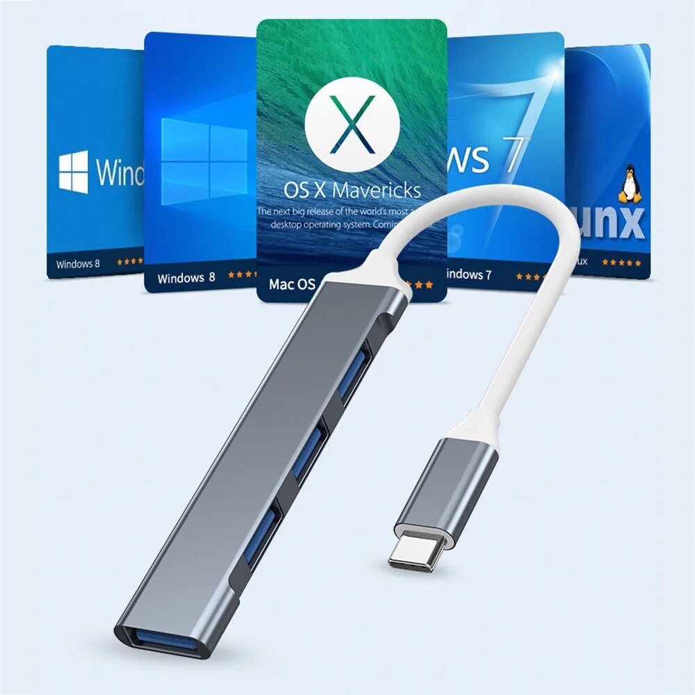 4ポートマルチスプリッターUSB 3.0ハブ タイプCハブ  - Laptop Accessories Hub のレビューと価格