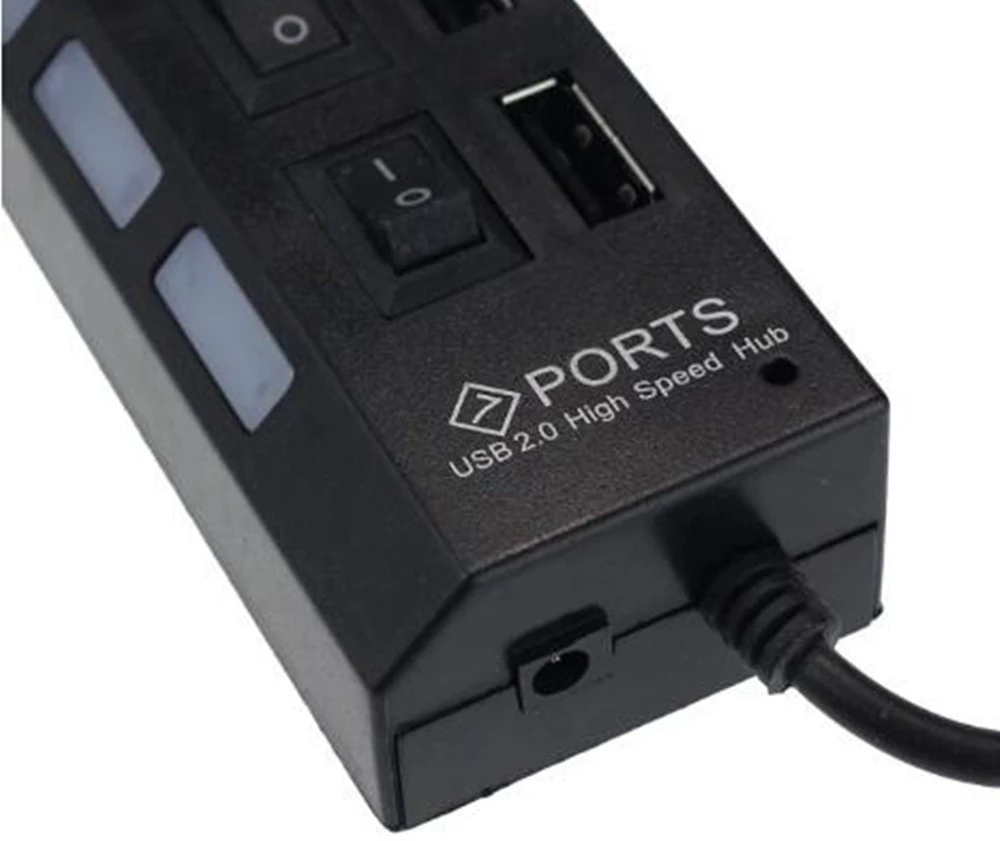 7 ポート USB 2.0 ハブスプリッターラップトップコン - Laptop Accessories Hub のレビューと価格
