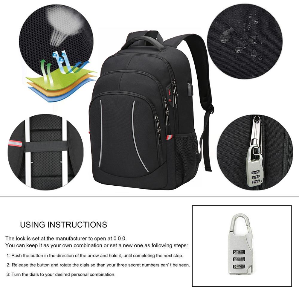 男性用多機能トラベルバッグ,ラップトップ用の多機能バックパッ - Laptop Backpack Anti Theft のレビューと価格