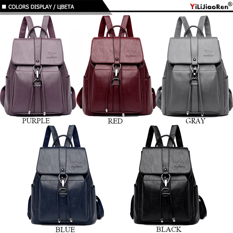 抗盗難バックパック女性のショルダーバッグ有名なブランドレザー - Laptop Backpack Anti Theft のレビューと価格