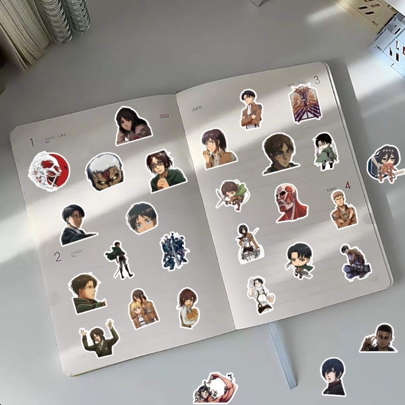 60枚入り 進撃の巨人 アニメステッカー かわいい 防水デカ - Good Laptop Accessories のレビューと価格