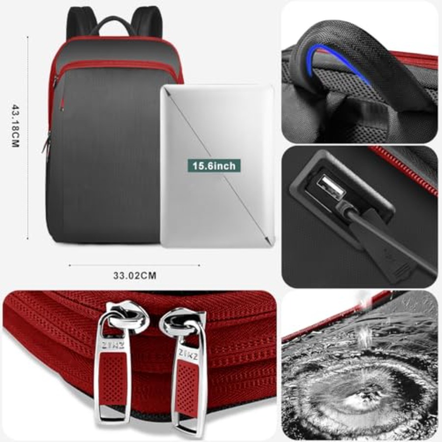 スリムで拡張可能な 15 15.6 16 インチのラップトッ - Laptop Backpack Anti Theft のレビューと価格