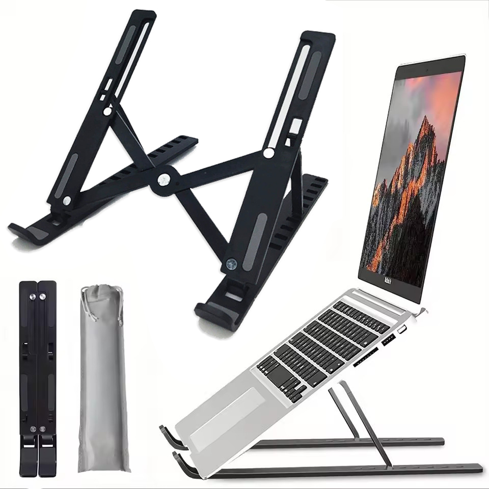 折りたたみラップトップスタンド調節可能なポータブル折りたたみ - Laptop Accessories And Gadgets のレビューと価格