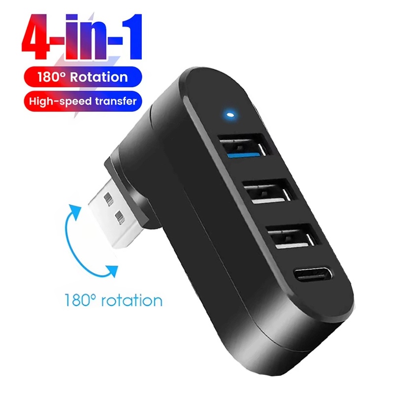 4ポートマルチUSB 2.0ハブ ミニUSBハブ 180 ° - Laptop Accessories Hub のレビューと価格