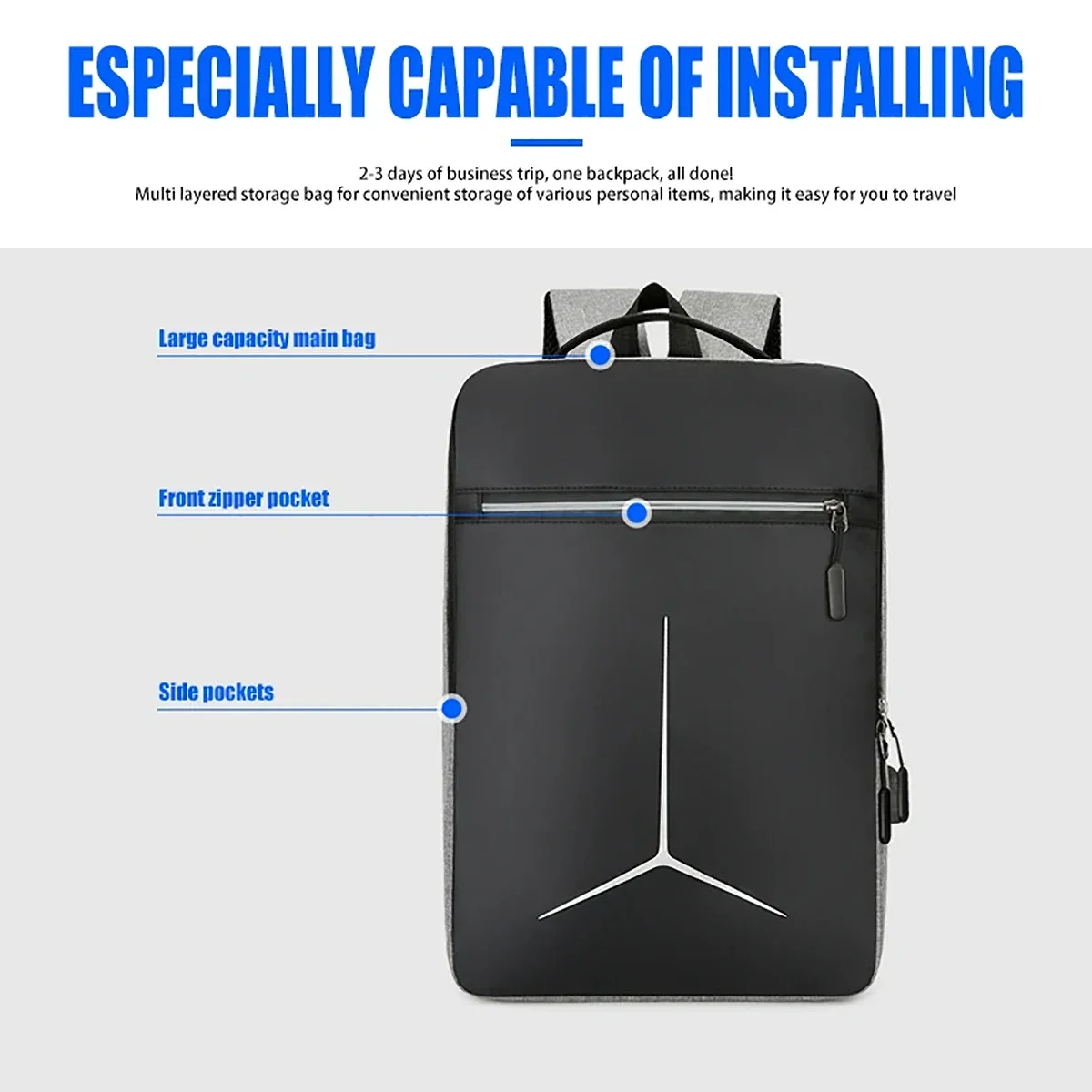 新しい盗難防止 USB 防水ハードケース旅行スマートラップト - Laptop Backpack Anti Theft のレビューと価格