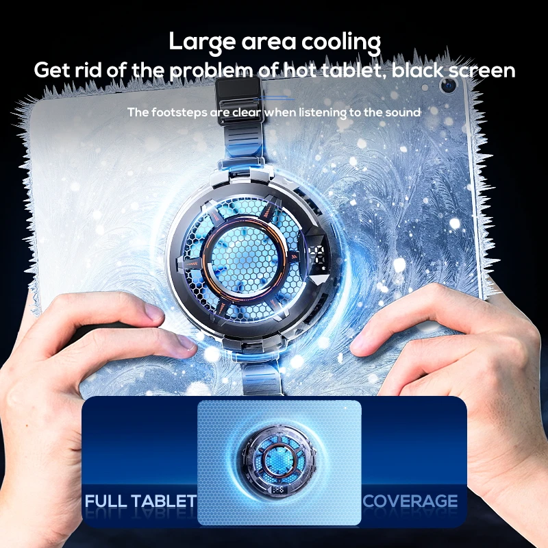 新しい温度表示磁気タブレットクーラー 30 ワット冷却ラジエ - Laptop Accessories Cooling Pad のレビューと価格