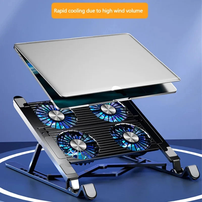 新しいノートパソコンクーラーベーススタンド折りたたみ式ノート - Laptop Ergonomic Accessories のレビューと価格