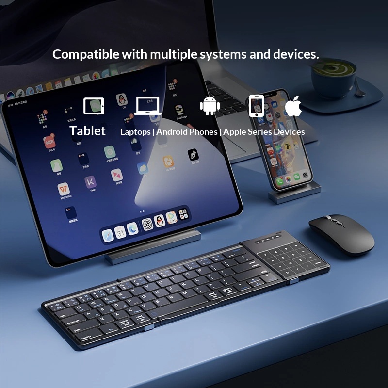 Mengzu 三つ折りワイヤレス Bluetooth キーボ - Laptop Ergonomic Accessories のレビューと価格