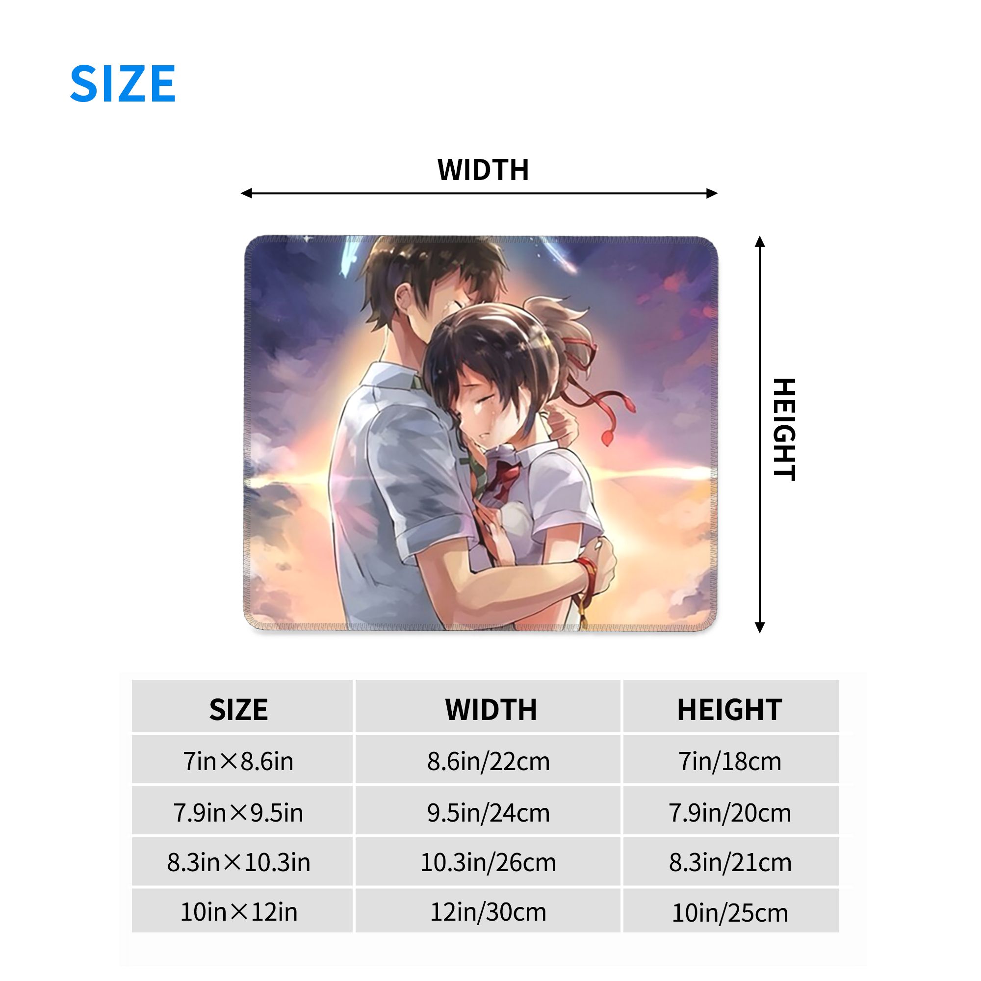 日本アニメ「君の名は」マウスパッドコンピューターキーボードマ - Laptop Accessories Name のレビューと価格