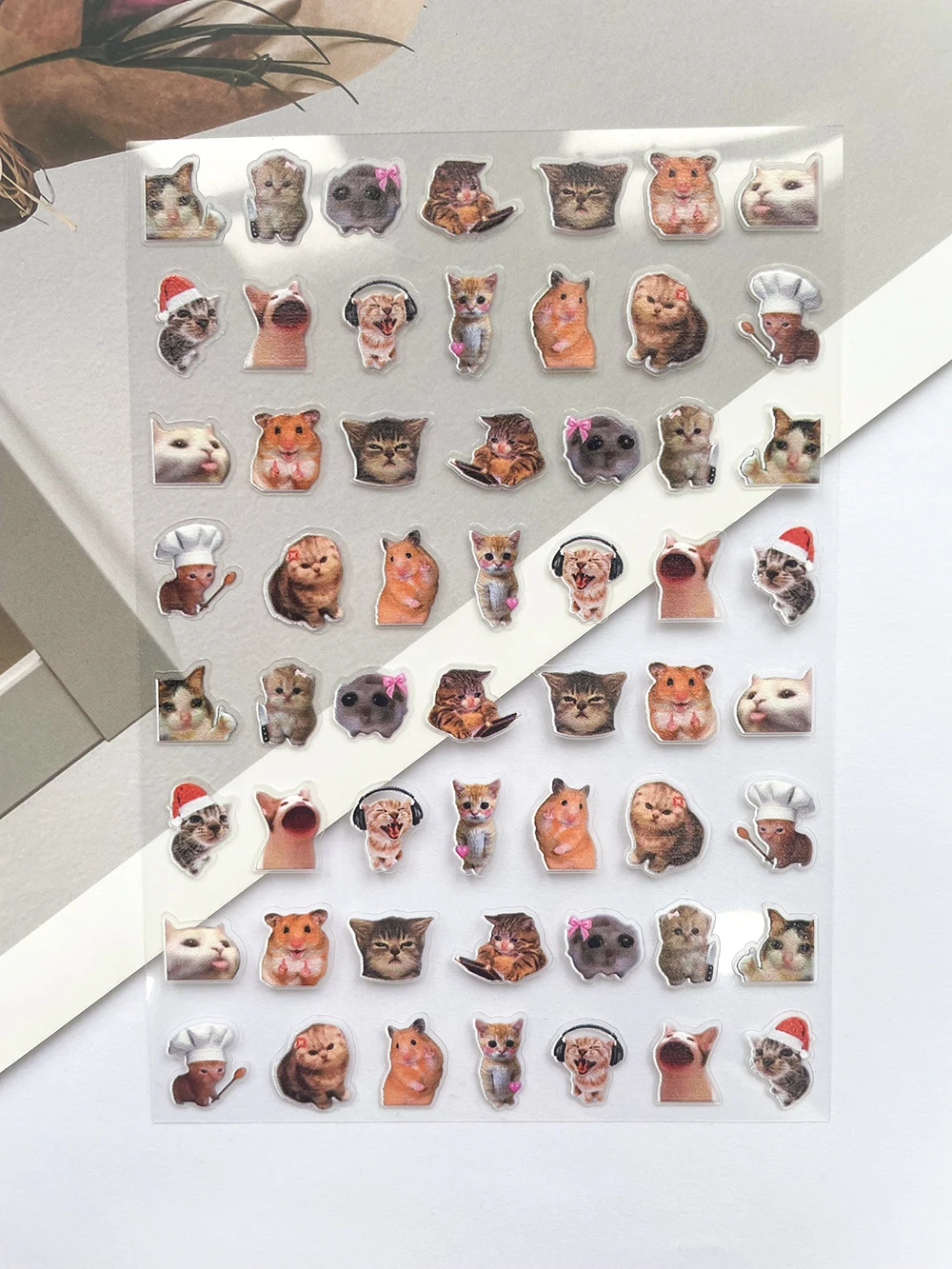 ミニ Pvc 面白い猫ポスター商品ステッカーネイルアート漫画 - Good Laptop Accessories のレビューと価格