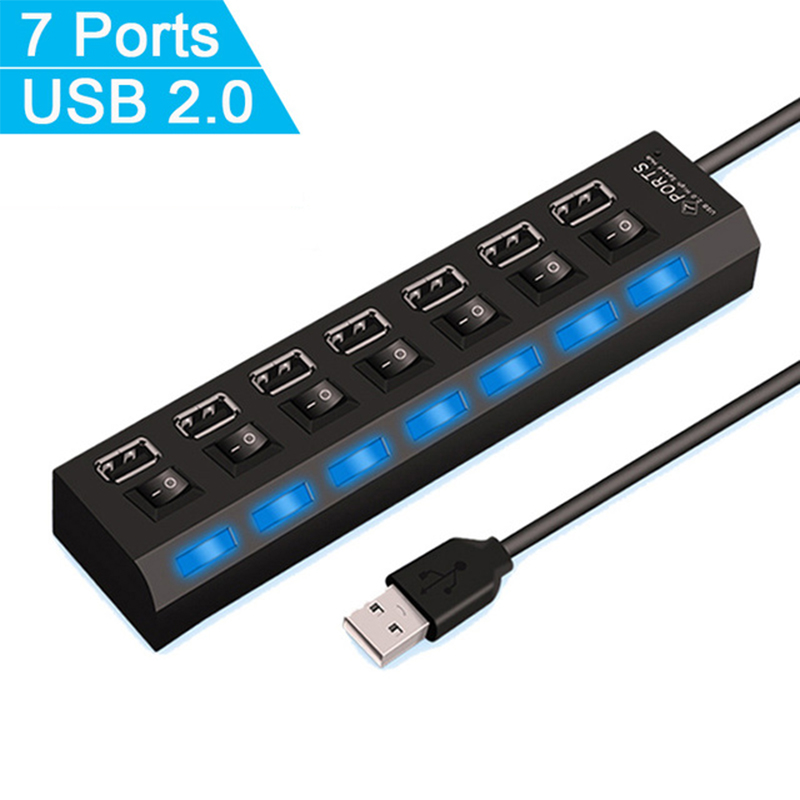 USB 2.0ハブ USB高速スプリッター 7ポート 5Gb - Laptop Accessories Hub のレビューと価格
