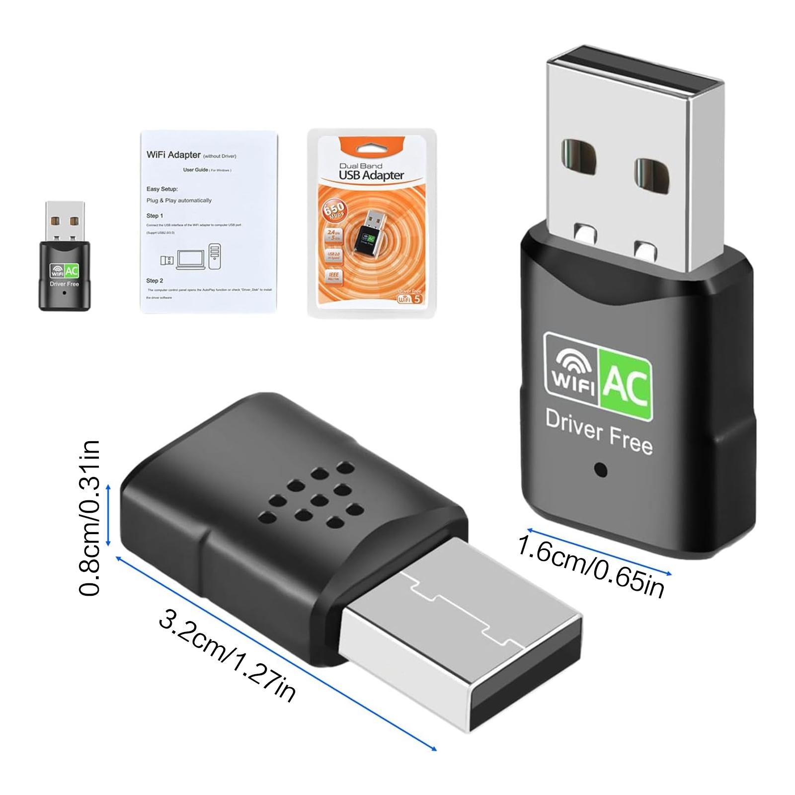 AC600 USB WiFi アダプター、デュアルバンド 2 - Laptop Ergonomic Accessories のレビューと価格