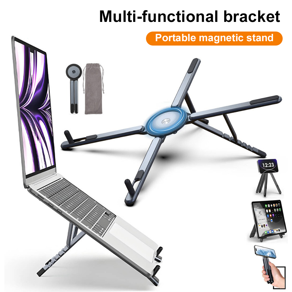 携帯電話用マグネット式ホルダー＆自撮り棒 3-in-1 折り - Laptop Ergonomic Accessories のレビューと価格