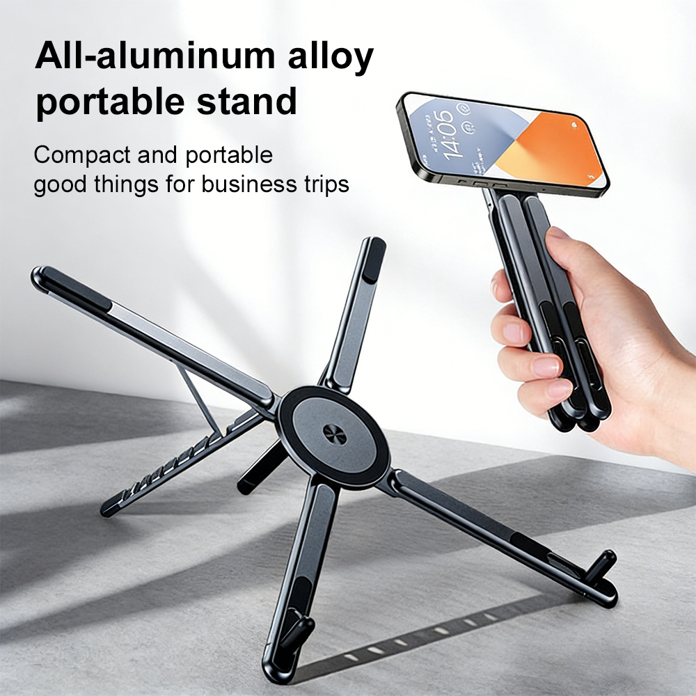 携帯電話用マグネット式ホルダー＆自撮り棒 3-in-1 折り - Laptop Ergonomic Accessories のレビューと価格