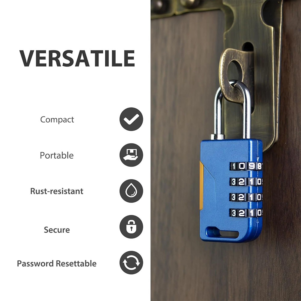 4桁のコンビネーション南京錠、格納式ケーブル付き、盗難防止税 - Laptop Backpack Anti Theft のレビューと価格