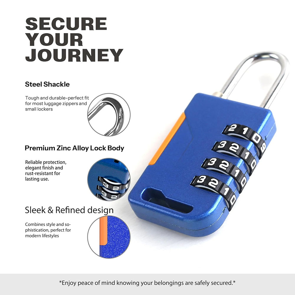 4桁のコンビネーション南京錠、格納式ケーブル付き、盗難防止税 - Laptop Backpack Anti Theft のレビューと価格