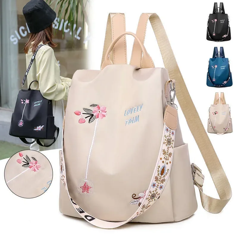 防水オックスフォード刺繍入り女性用バックパック ファッション - Laptop Backpack Anti Theft のレビューと価格