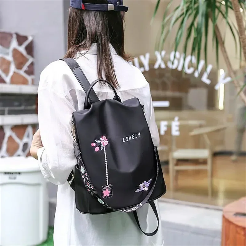 防水オックスフォード刺繍入り女性用バックパック ファッション - Laptop Backpack Anti Theft のレビューと価格